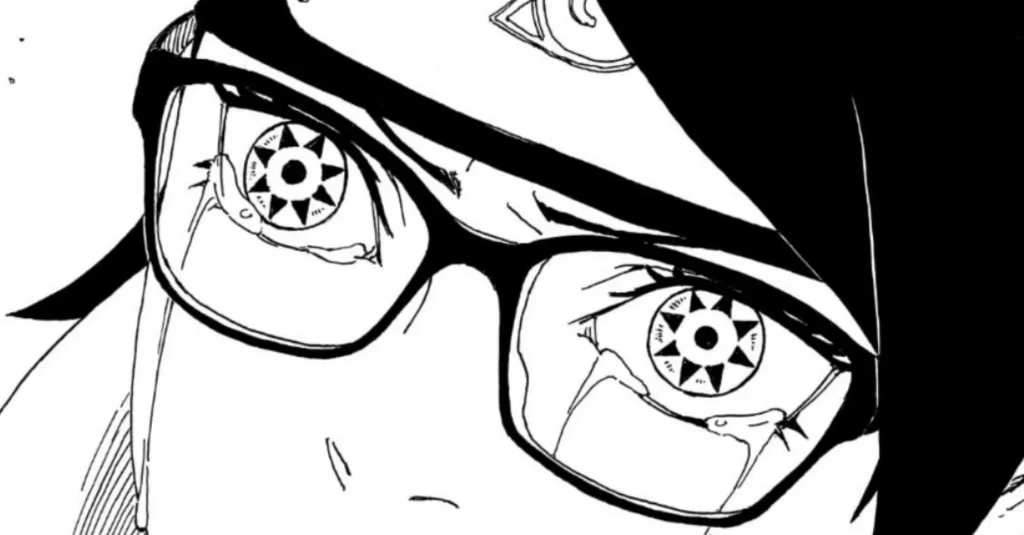 Por que Sarada usa óculos em Boruto: Two Blue Vortex, mesmo tendo Mangekyou Sharingan?