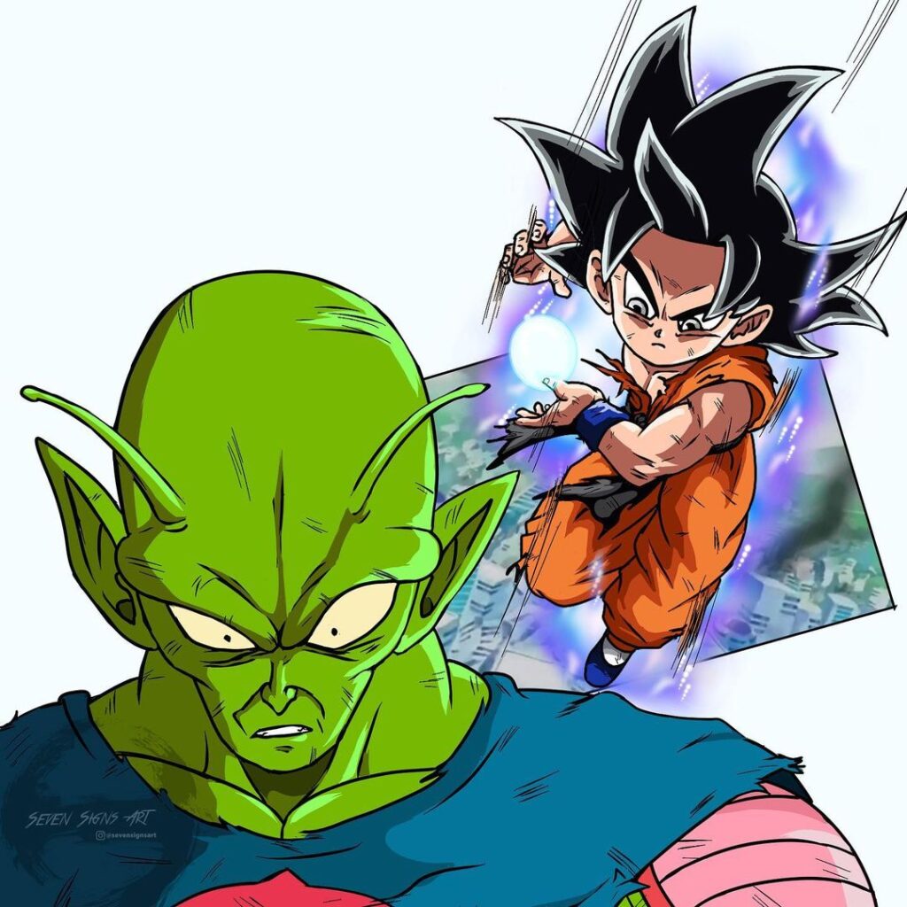 Assim seria o visual de Goku criança com Ultra Instinct